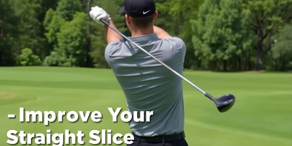 Golfer executing a perfect swing for a straight drive.