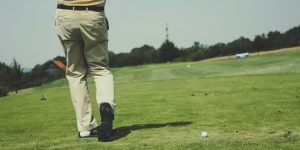 man playing golf